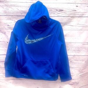 Nike Blue Hooded Dri-Fit Sweatshirt Size Medium